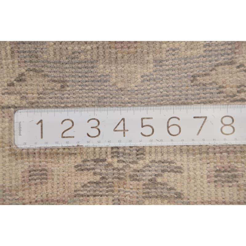 Transitional Oushak Runner Rug Hand-Knotted Wool Carpet - 2'7"x 7'10"