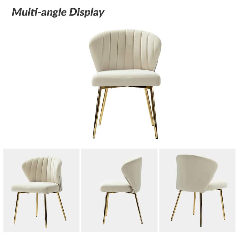 Aruna Accent Chair with Metal Legs 20''W X 19.5 ''D X 29''H by HULALA HOME