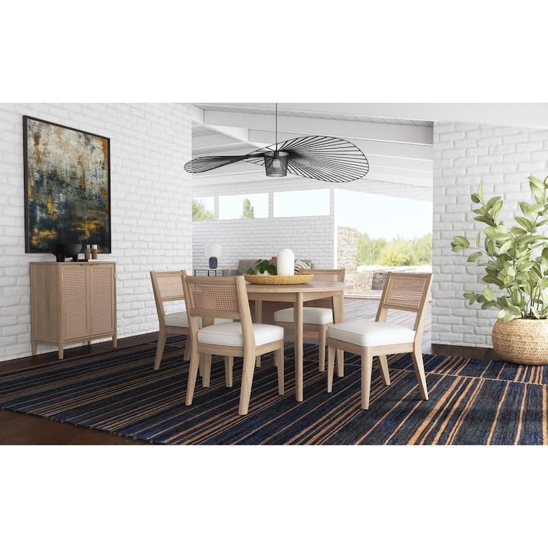 Brentwood Brown Wood Round Dining Table