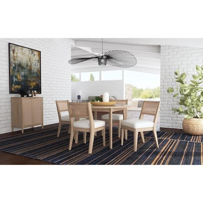 Brentwood Brown Wood Round Dining Table