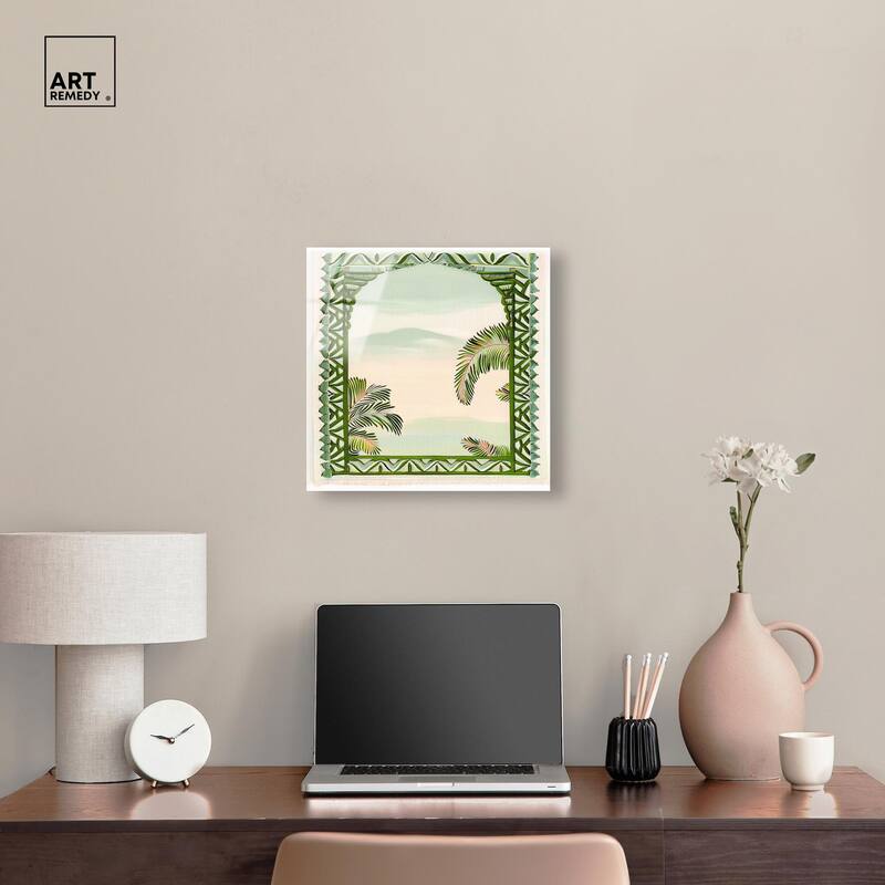 Palm View Vista Acrylic by Art Remedy, Ready to Hang