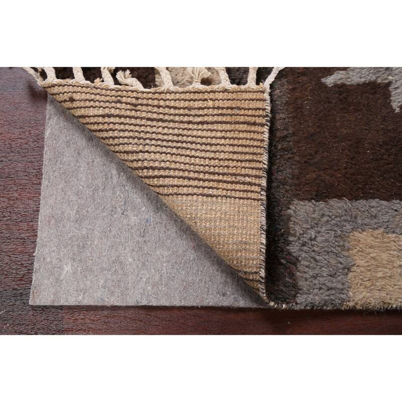 Abstract Moroccan Oriental Wool Area Rug Hand-knotted Bedroom Carpet - 5'9" x 9'6"