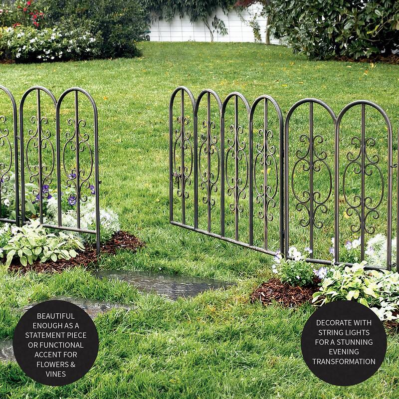 Montebello Iron Garden Fencing with Gate