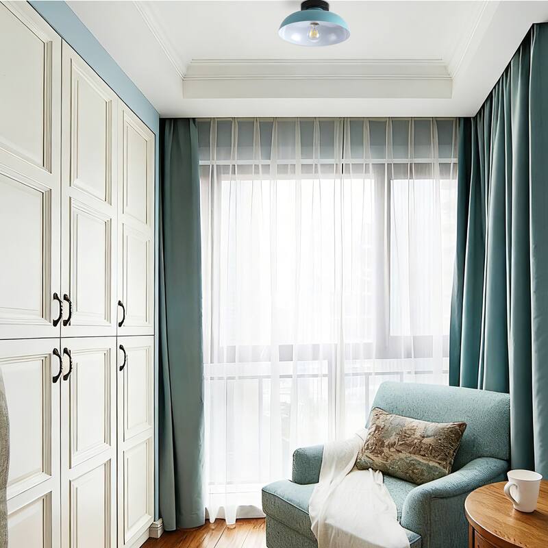 Semi Flush Mount Ceiling Light, Modern Ceiling Light Fixture for Kitchen Island Dining Room Foyer Hallway Porch Barn Loft