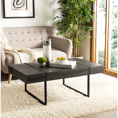 SAFAVIEH Tristan Modern Rustic Rectangular Coffee Table - 43.3" W x 23.6" L x 15.7" H - 43.3" W x 23.6" L x 15.7" H