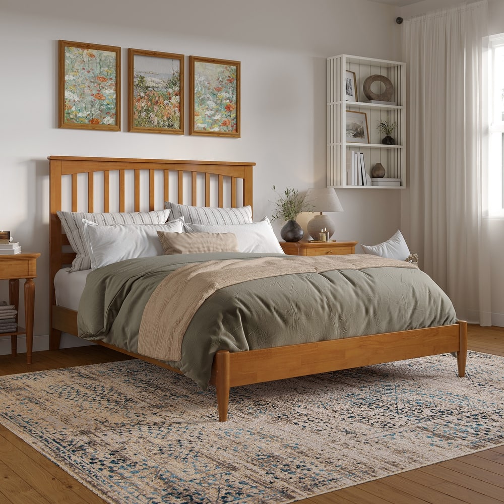 Becket Solid Wood Low Profile Platform Bed