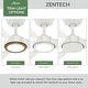 preview thumbnail 16 of 19, Hunter ZenTech Indoor / Outdoor 3-Blade Smart Ceiling Fan w/ LED Light and Handheld Remote