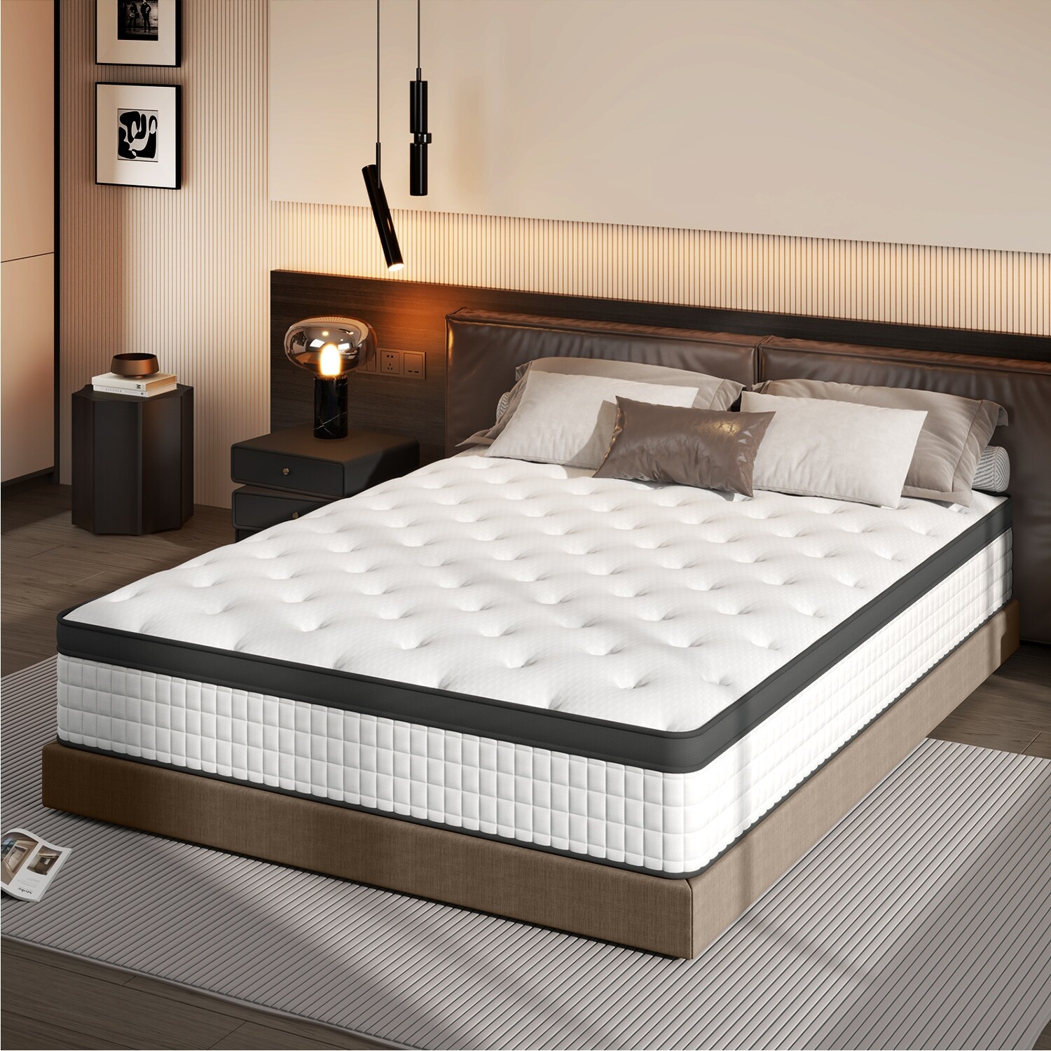 Full Size Box Spring 12 Inch Mattress Memory Foam Hybrid Mattress in a Box On Sale Bed Bath Beyond 41822454