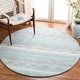 preview thumbnail 27 of 44, SAFAVIEH Handmade Kids Sandugash Wool Rug 5' Round - Aqua/Ivory - Round