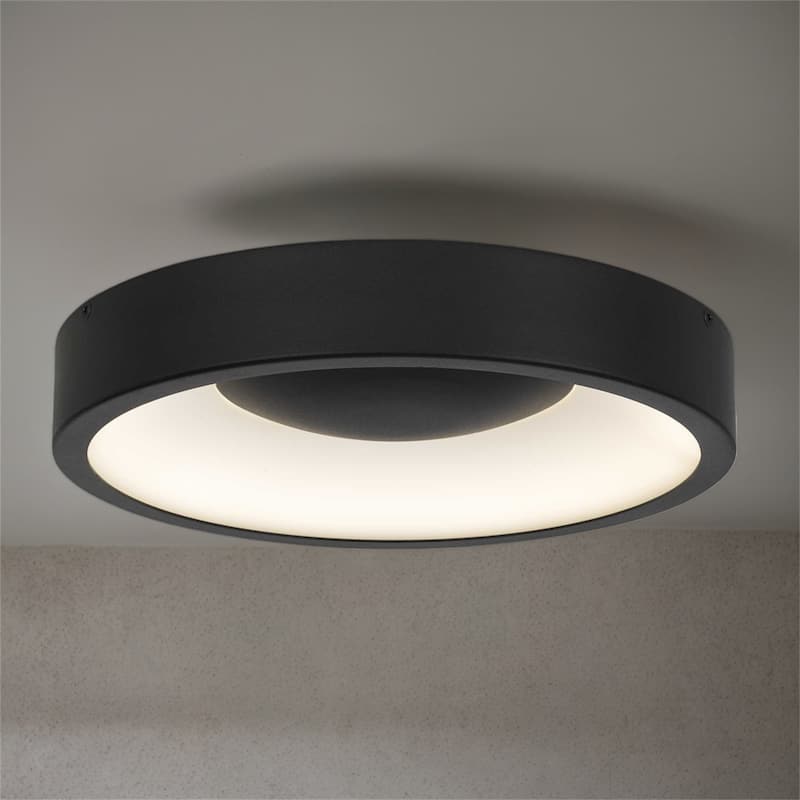 11 inch Black LED Flush Mount - Black