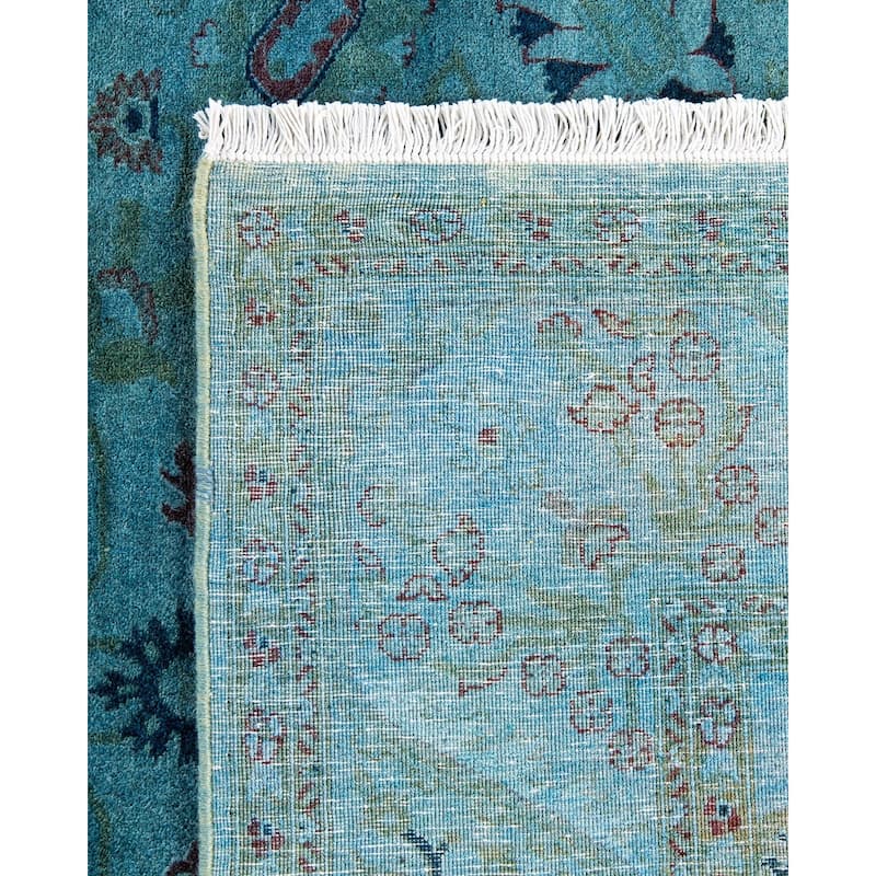 Fine Vibrance, One-of-a-Kind Hand-Knotted Area Rug - Blue, 4' 3" x 6' 3" - 4' 3" x 6' 3"