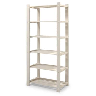 6 Shelf Slatted Storage Unit Natural | Furniture Dash