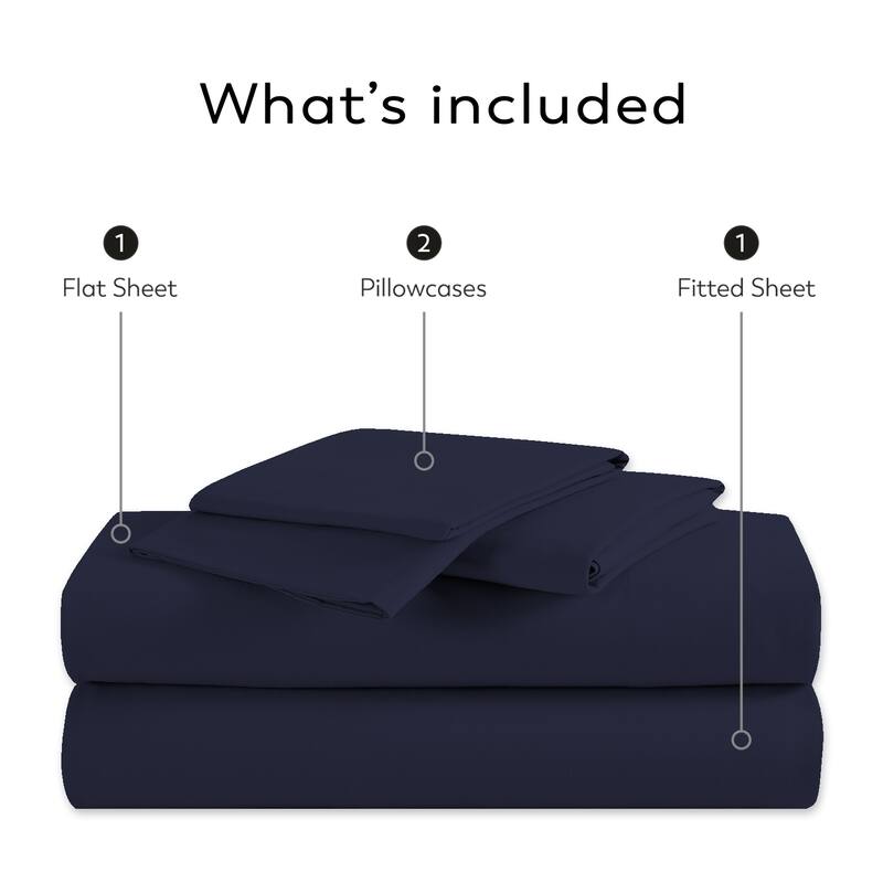 Color Sense 100% Cotton Ultra-lightweight Sheet Set