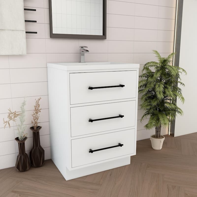 Victoria 24'' Freestanding Vanity with Reinforced Acrylic Sink - 23.5