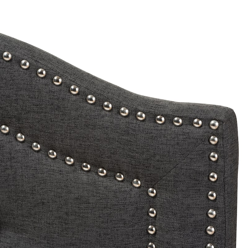 Queen Size Headboard - Dark Grey Fabric Upholstered Headboard, Contemporary Design, Adjustable Height