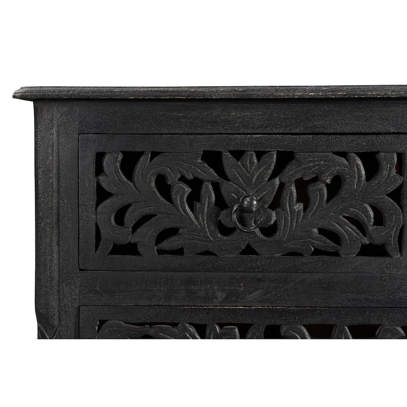 Florence Floral Carved Wood 7-Drawer Dresser