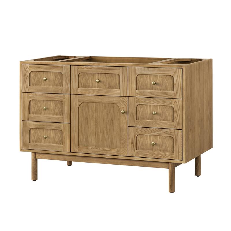 James Martin Vanities Laurent 48" Single Vanity, Light Natural Oak - No Top