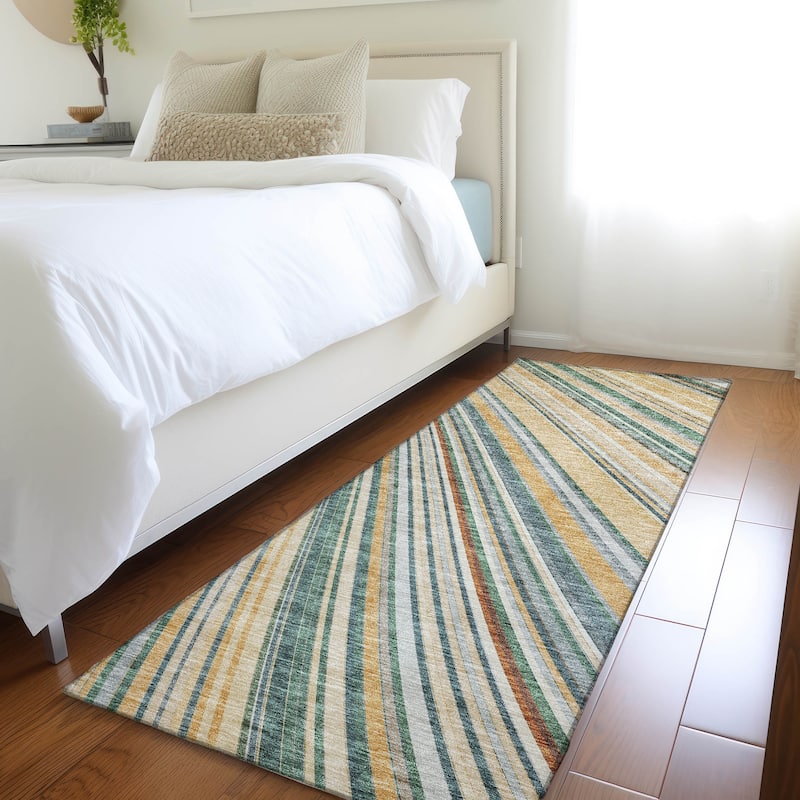 Premium Washable Super Soft Modern Flow Mayfield Rug - Beige - 2'3" x 7'6"