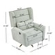 preview thumbnail 35 of 45, Boucle Metal Base Power Recliner Chair with 360° Swivel, 90°-165° Adjustable Backrest, Extended Footrest