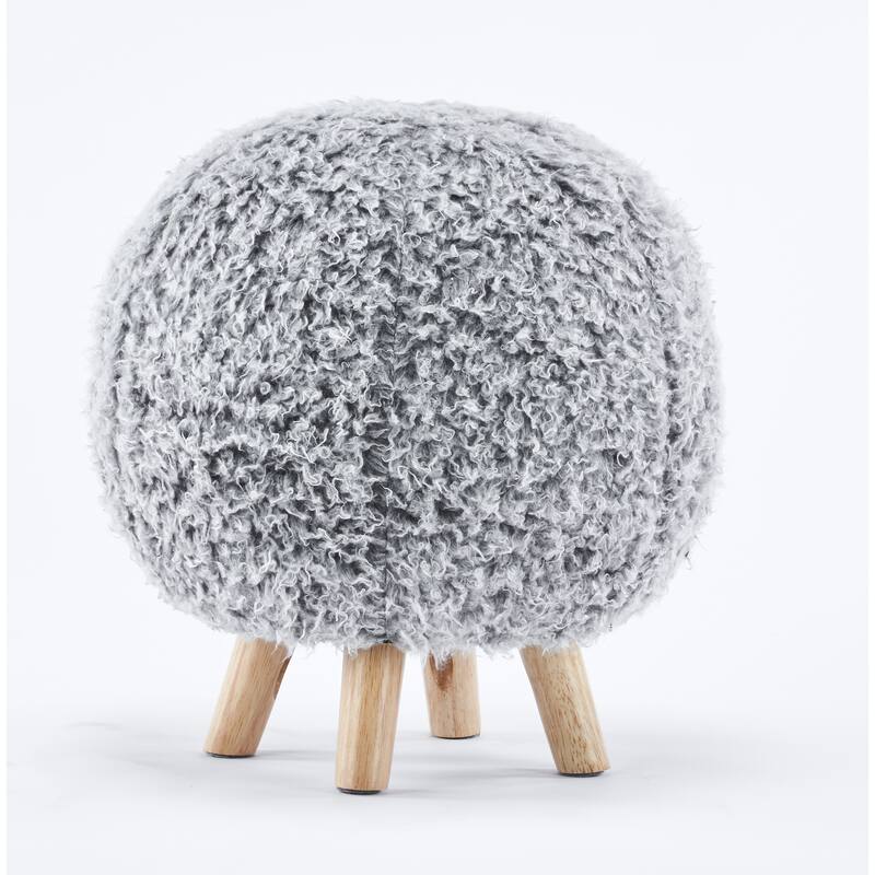 Contemporary Upholstered Vanity Chair Ottoman