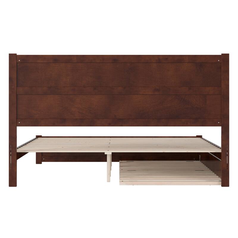 Aveline Wood Platform Bed with Matching Footboard & Trundle