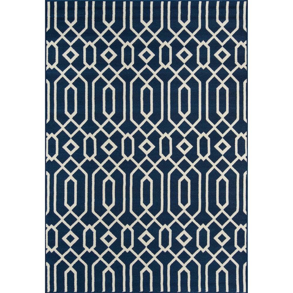 Momeni Baja Links Geometric Trellis Outdoor Area Rug.