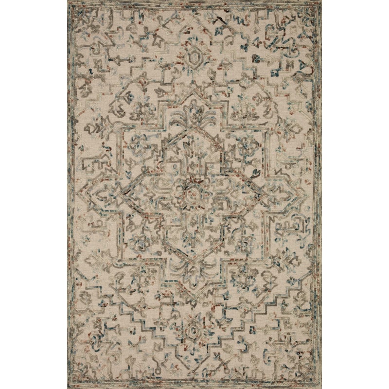 Alexander Home Diana Medallion 100% Wool Hooked Area Rug