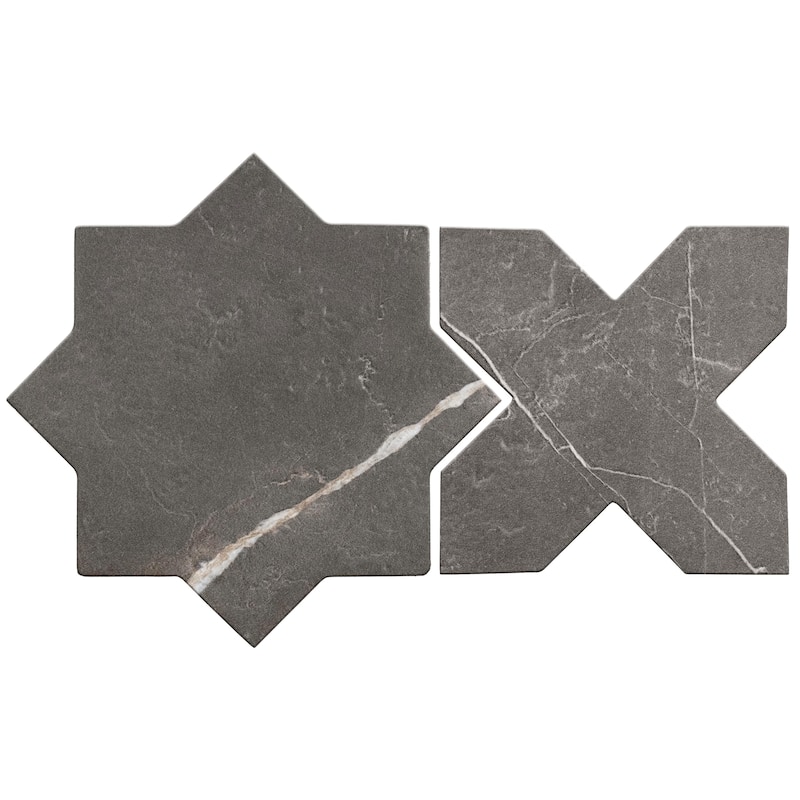 Merola Tile Istanbul Star Night with Night Cross 6" x 12" Porcelain Floor and Wall Tile - Case (32 Tiles)