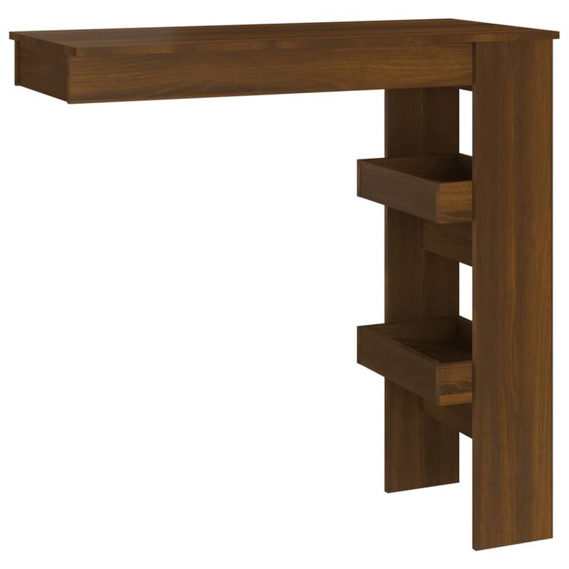 vidaXL Wall Bar Table Kitchen Bar Dining Table Computer Desk Engineered Wood - 40.2" x 17.7" x 40.7"
