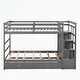 preview thumbnail 28 of 51, Hardwood Twin Over Twin Bunk Bed with Trundle and Staircase