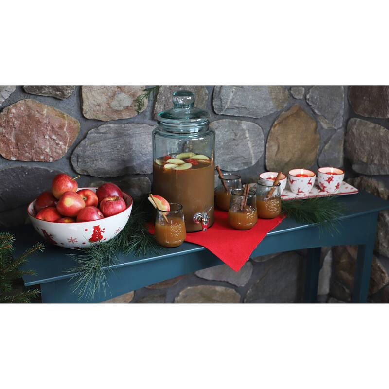 Euro Ceramica Winterfest 4 Piece Holiday Entertaining Set