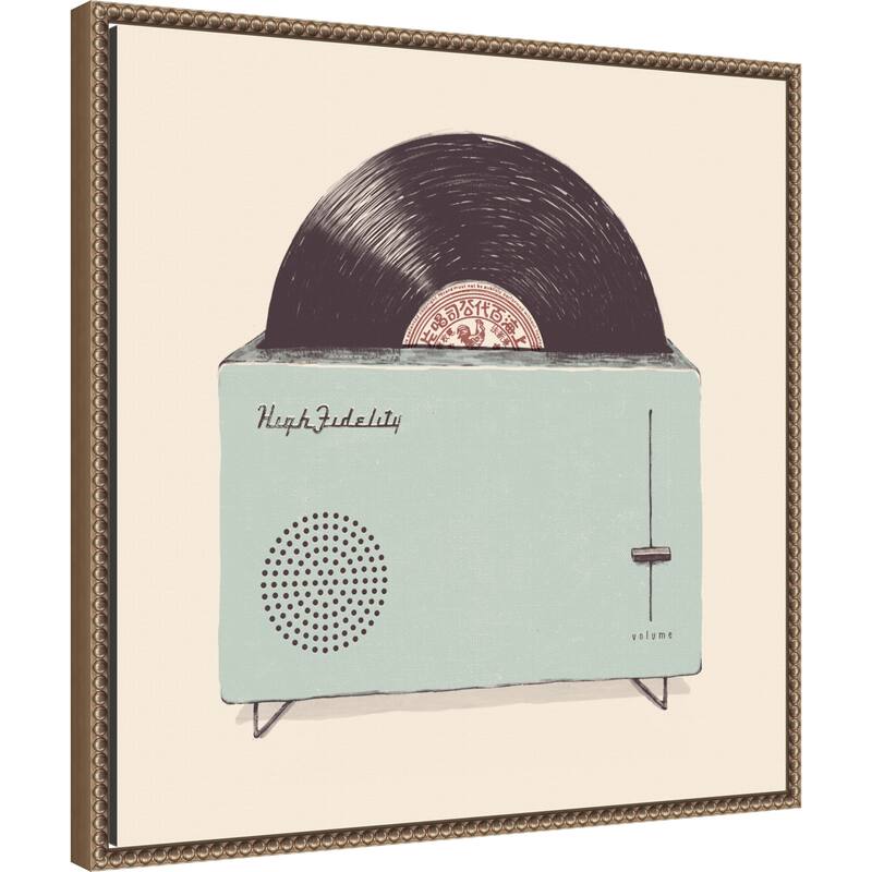 High Fidelity by Florent Bodart (22 x 22 in.), Framed Canvas Wall Art Print