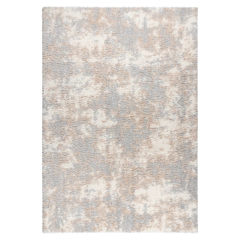 Gertmenian Thayer Garda Modern Abstract Ivory/Beige Shag Area Rug