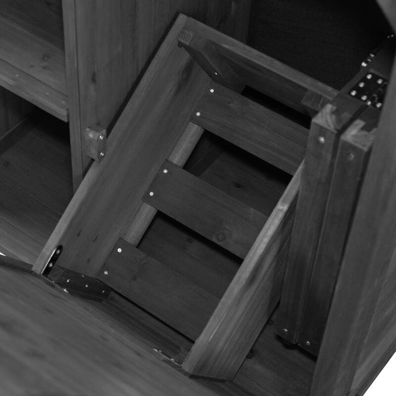 Roomfitters 78.3" Outdoor Kitchen Island with Foldable Grill Table, Stainless Steel Top & Tilt Trash Can Storage