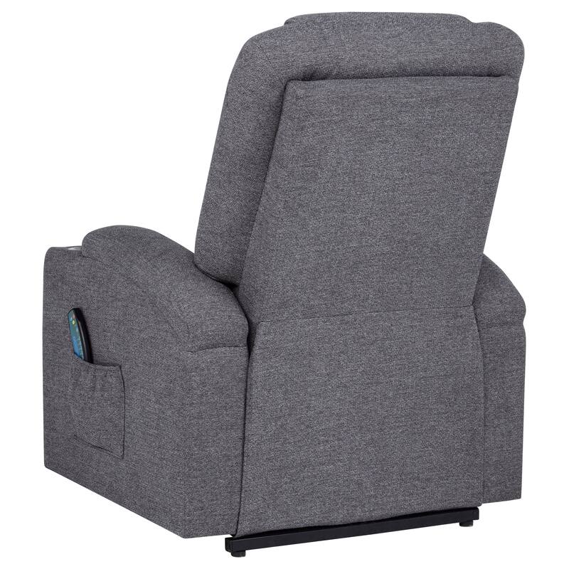 Louie Chenille Upholstered Power Lift Massage Chair