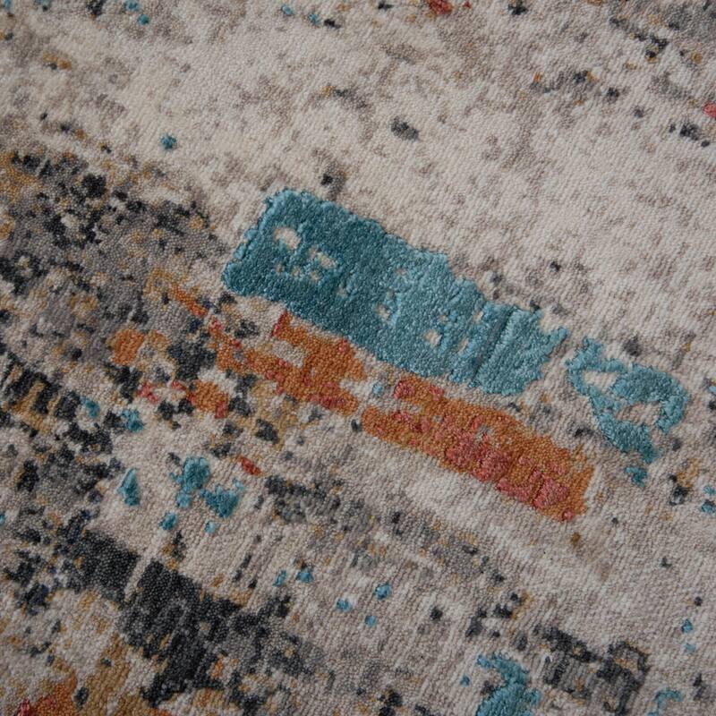 Alora Decor Cosmopolitan Contemporary Beige Wool/Tencel Area Rug