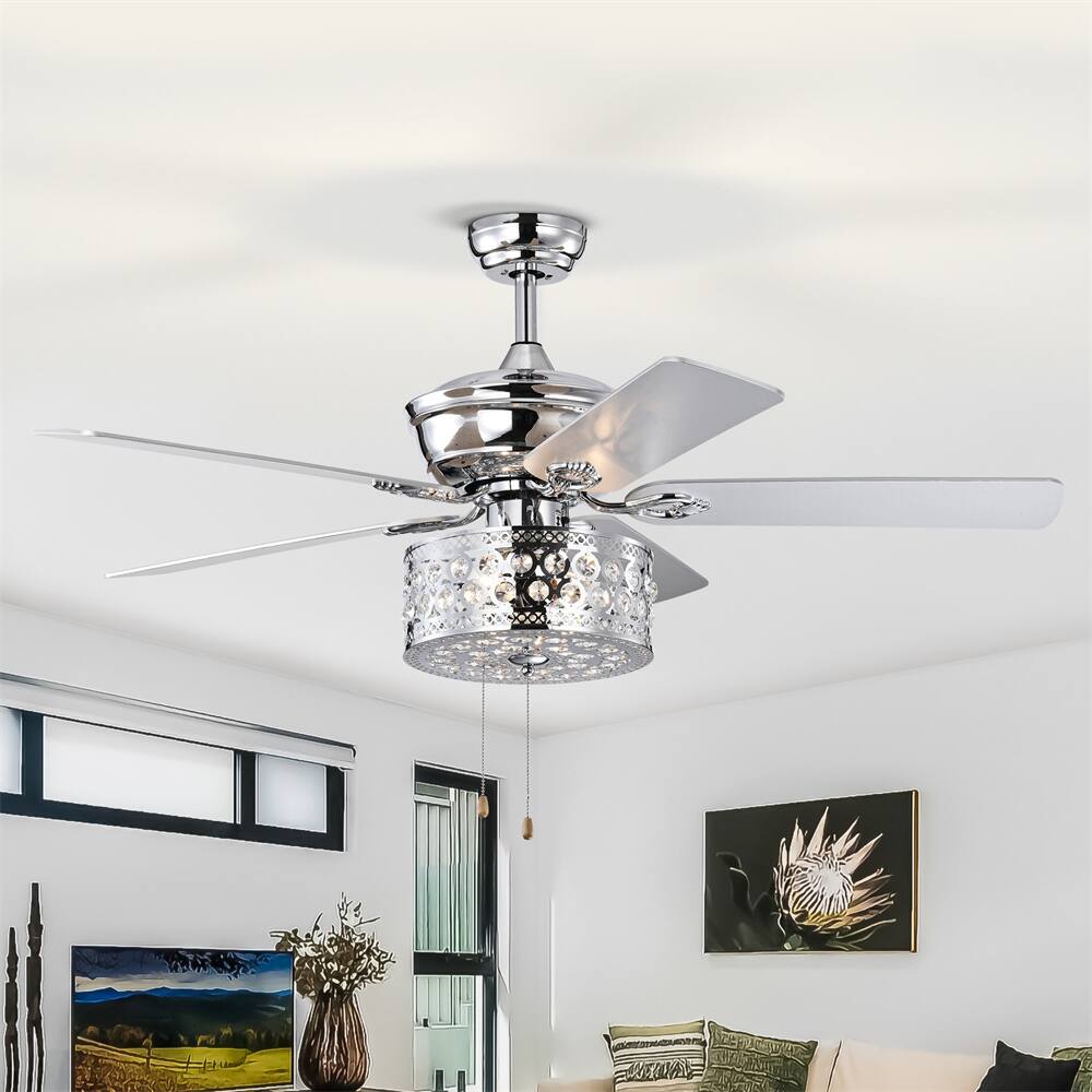 52" Ceiling Fan 5 Reversible Blades for Living Room, Dining Room