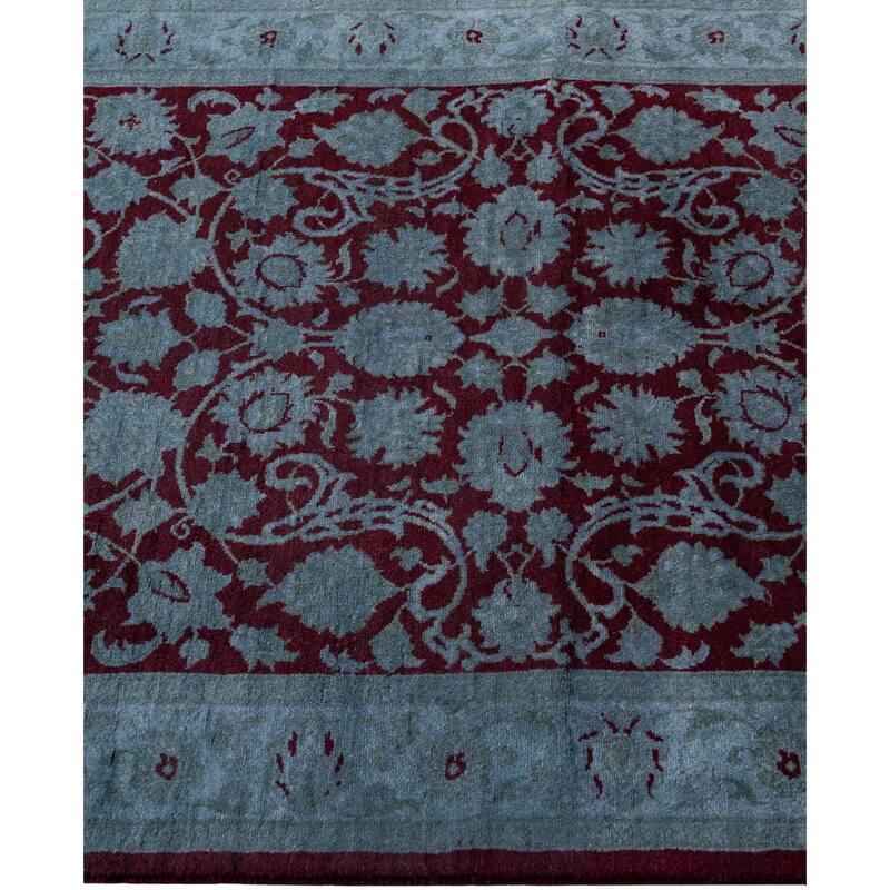 Overdyed One-of-a-Kind Hand-Knotted Runner Rug - Gray - 2' 7" x 10' 2"