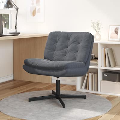 vidaXL Swivel Relaxing Chair Dark gray 63 x 75 x 76 cm Velvet