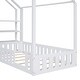 preview thumbnail 63 of 62, Floor Bed House Bed Fence-shaped Guardrail Frame Creativity House Bed with Fence and Detachable Storage Shelves
