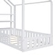 preview thumbnail 33 of 31, Modern Wood House Bed, with Fence and Detachable and Movable Storage Shelves