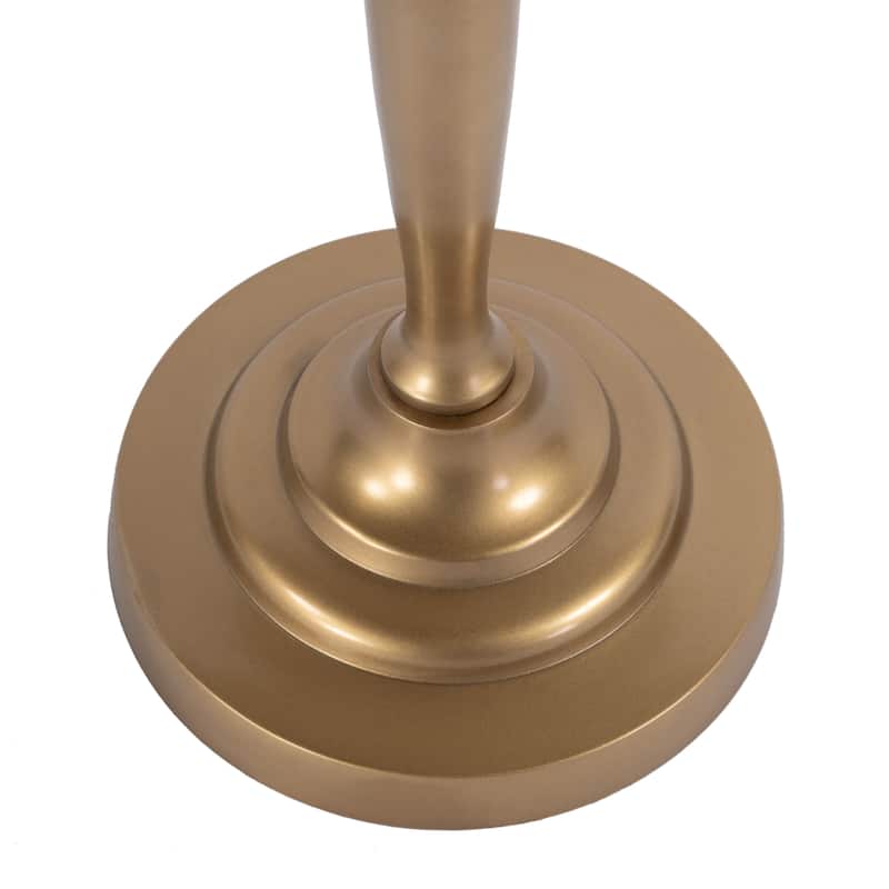 Langford Indoor 10 in. W Round Metal Pedestal Base Side Table