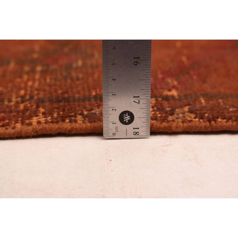 ECARPETGALLERY Hand-knotted Color Transition Burnt Orange Wool Rug - 4'6 x 9'10