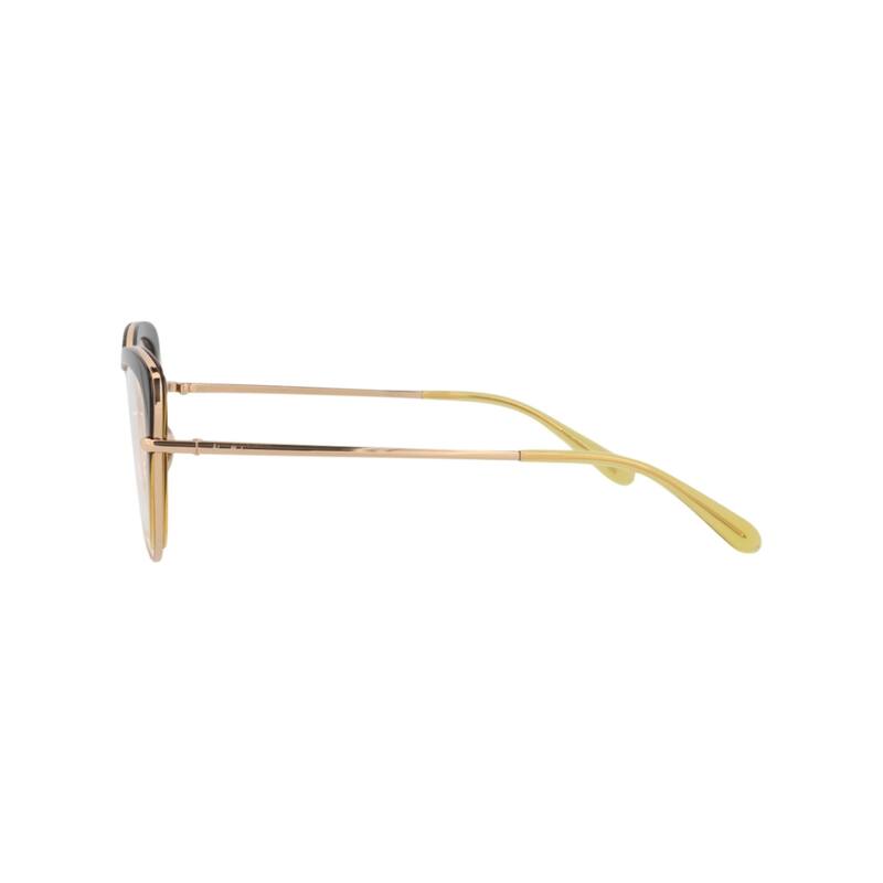 Pomellato Cat Eye-Frame Metal Optical Frames, Transparent Lens, Shiny Pink Gold/Transparent Brown Frame