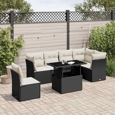 7-Piece Outdoor Sofa Set with Cushions