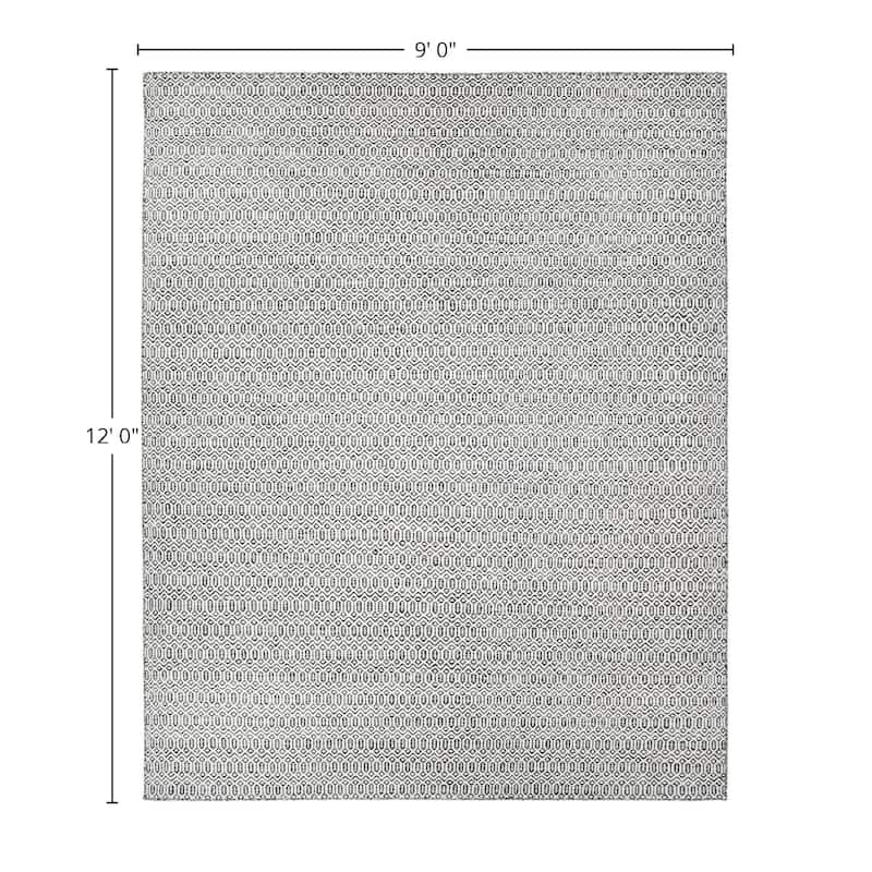 Overton Handmade Modern Contemporary Geometric Area Rug