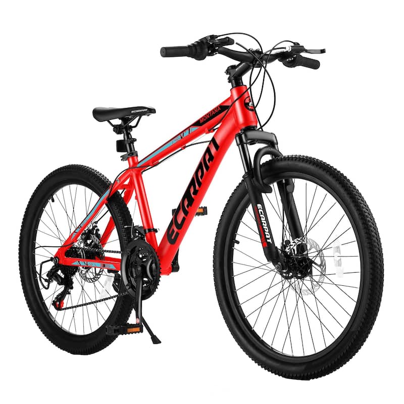 Unisex Mountain Bike - Aluminum Frame, Shimano Gears, Disc Brakes - 24
