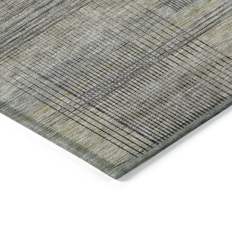 Machine Washable Indoor/ Outdoor Chantille Contemporary Imprints Rug