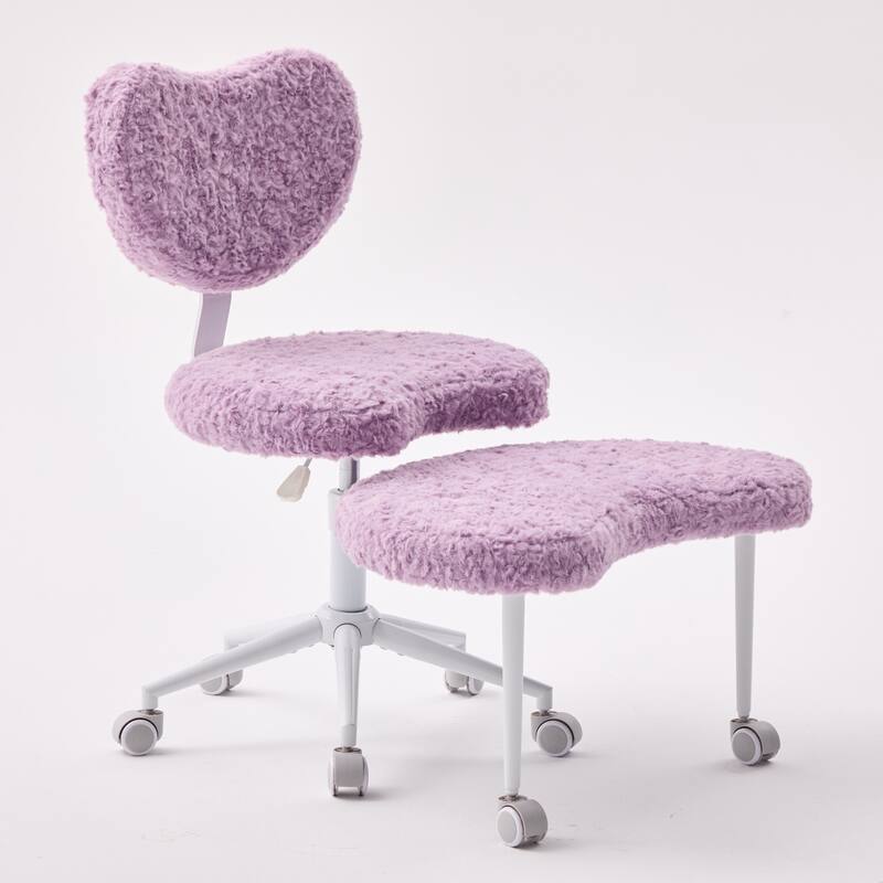 Artificial rabbit hair Meditation Chair Plus, Cross Legged Chair with Wheels, ADHD Chair, Criss Cross Desk Chair
