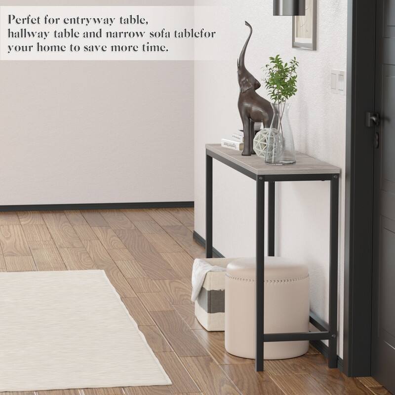 Modern 41.5 Inch Multifunctional Console Table with Sturdy Metal Frame
